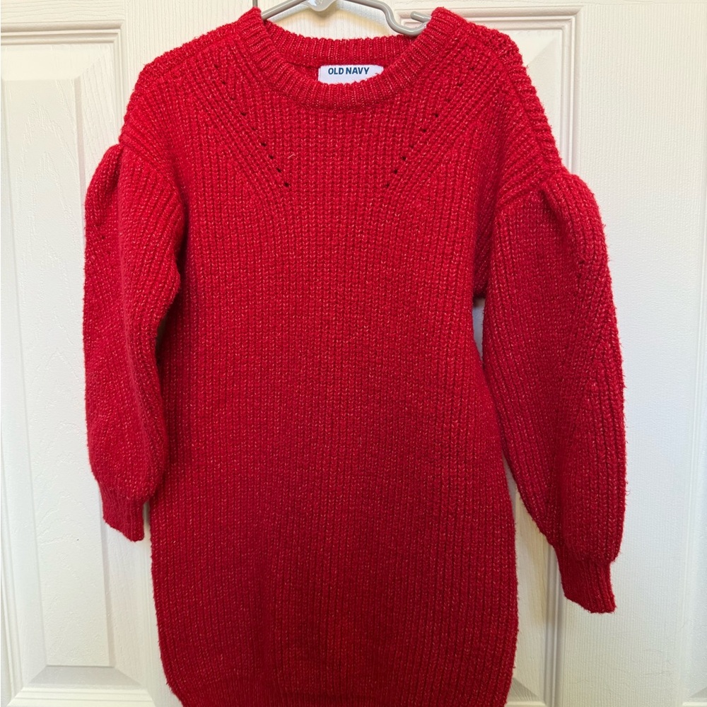 Old Navy Red Knit Sweater Dress Size 5T